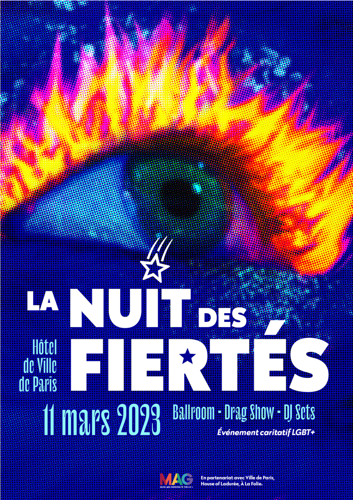 poster officiel Nuit des Fiertés 2023